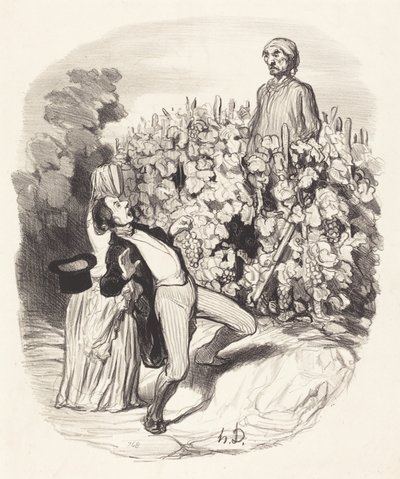 Ah! Saperlotte, jag tror vi är i kläm! av Honoré Daumier