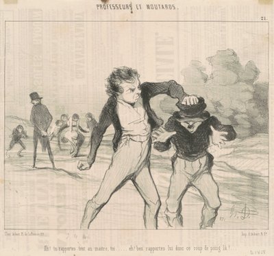 Ah! Du rapporterar allt till mästaren... av Honoré Daumier