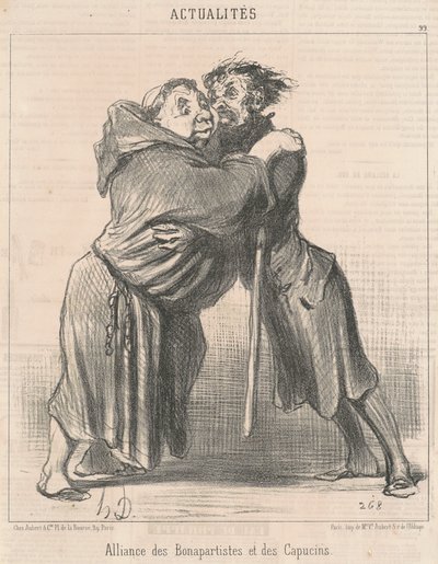 Allians av bonapartister och kapuciner av Honoré Daumier