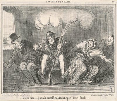 Kom igen bra! Jag glömde att ladda ur min pistol! av Honoré Daumier
