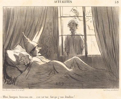 Kom igen borgerliga, res dig snabbt... av Honoré Daumier