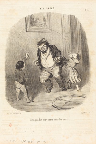 Kom igen, pappa... mer... trettiotvå varv!... av Honoré Daumier