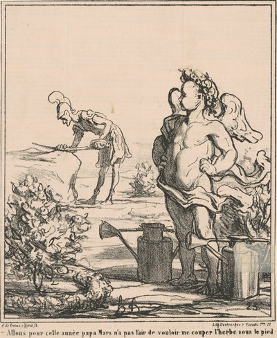 Låt oss gå för året pappa mars... av Honoré Daumier