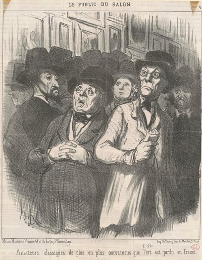Övertygade klassiska entusiaster av Honoré Daumier