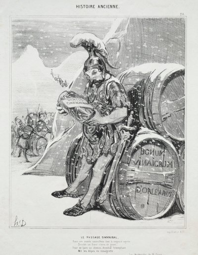 Ancient History, plåt 28: Hannibals passage av Honoré Daumier