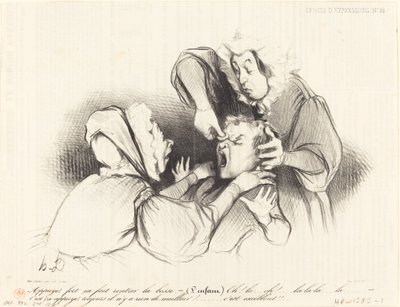 Tryck hårt, det får bulan att gå in... av Honoré Daumier