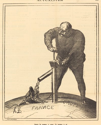 Efter blodpumpen, guldpumpen av Honoré Daumier