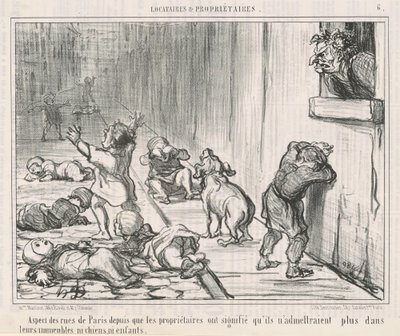 Aspekt av gatorna i Paris från ... av Honoré Daumier