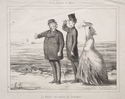 På Varenne-Saint-Maur: Se! Här är det, mitt hus på landet! av Honoré Daumier