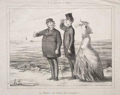 På Varenne-Saint-Maur: Se! Här är det, mitt hus på landet!, 1862. av Honoré Daumier