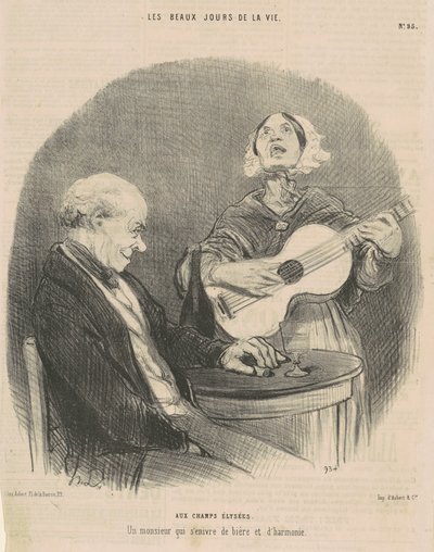 Till Champs Elysees av Honoré Daumier