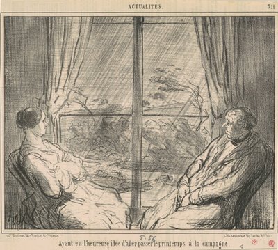 Efter att ha haft ... idén att åka ... av Honoré Daumier