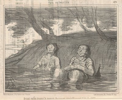 Att ha ... hittat ett sätt att fördriva sommaren behagligt av Honoré Daumier