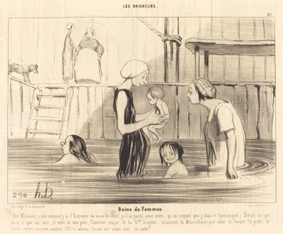 Kvinnors bad av Honoré Daumier