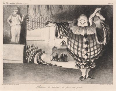 Sänk gardinen, farsen är över av Honoré Daumier