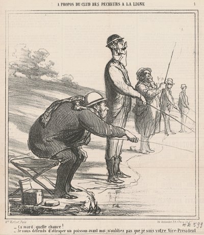 Det biter, vilken tur! Jag försvarar dig... av Honoré Daumier