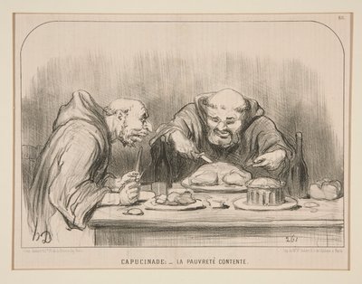 Capucinade: - Tillfredsställd fattigdom, #88 av Actualites av Honoré Daumier