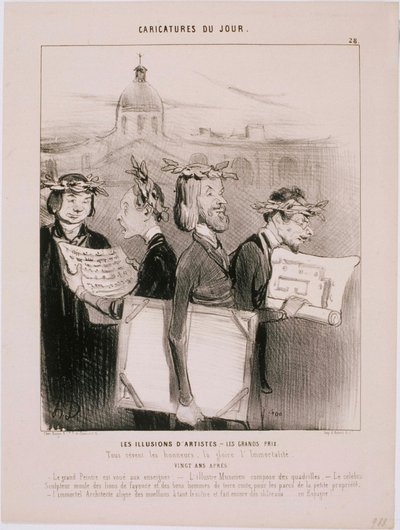 Dagens karikatyrer - konstnärers illusioner av Honoré Daumier