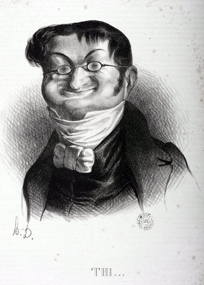 Tecknad av Adolphe Thiers (1797-1877), fransk statsman. Teckning av Honore Daumier (1808-1879). Arbaud Museum. av Honoré Daumier