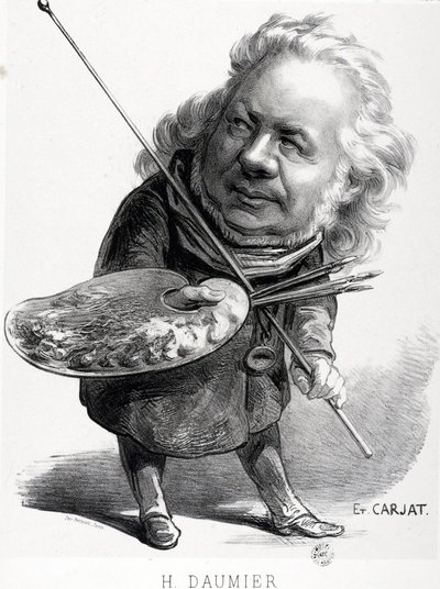 Tecknad av Honore Daumier (1808-1879), fransk gravör, målare och skulptör. Carjatgravyr (1828-1906). Mått: 29,5x23cm. Arbaud Museum. av Honoré Daumier