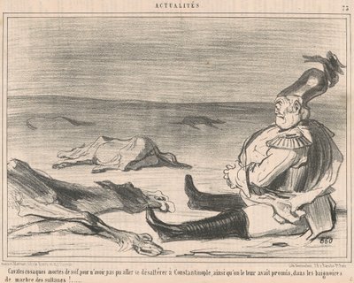 Kosackryttare som dog av törst... av Honoré Daumier