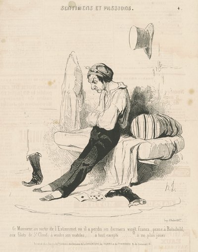 Den här gentleman som kommer ut från estaminet... av Honoré Daumier