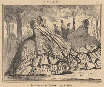 De är inte längre kvinnor, de är ballonger av Honoré Daumier
