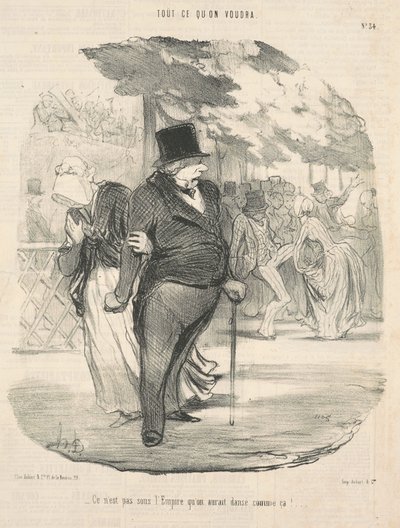 Det är inte under imperiet vi skulle ha dansat så! ... av Honoré Daumier