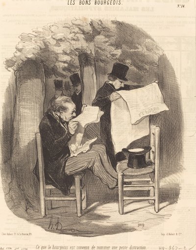 Vad de borgerliga gick med på att kalla en... distraktion av Honoré Daumier