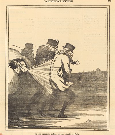 Vilket kommer att föra... våra ställföreträdare tillbaka till Paris av Honoré Daumier