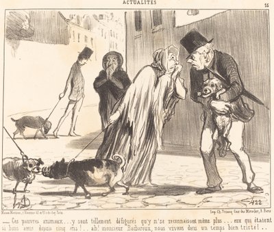 Dessa stackars djur... känner inte igen varandra... längre... av Honoré Daumier