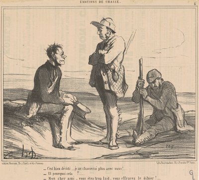 Det är bestämt... Jag ska inte jaga med dig längre! ... av Honoré Daumier