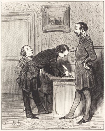 Det är bra för han är din vän... av Honoré Daumier