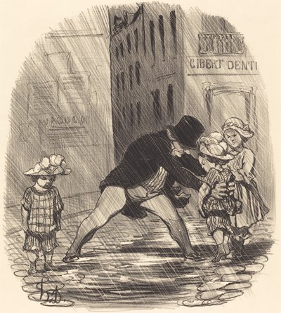 Det är dumt att ha på vintern... av Honoré Daumier