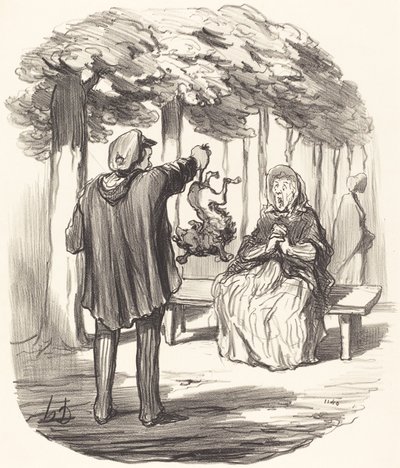 Är du där? av Honoré Daumier