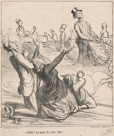 Bock! Vår dotters hand! av Honoré Daumier