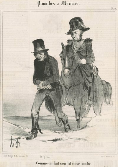 När vi bäddar sängen lägger vi oss ner av Honoré Daumier