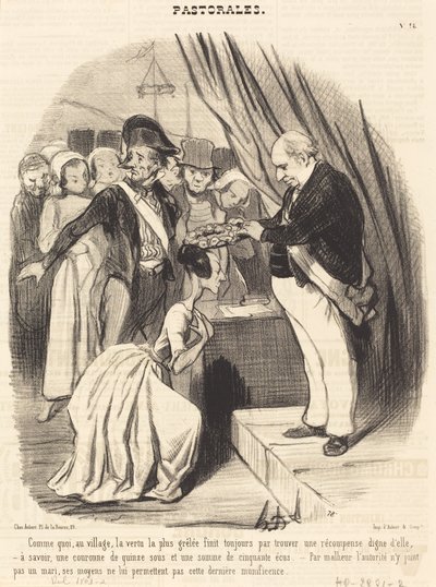 Som vilken, i byn, den mest pockade dygden... av Honoré Daumier