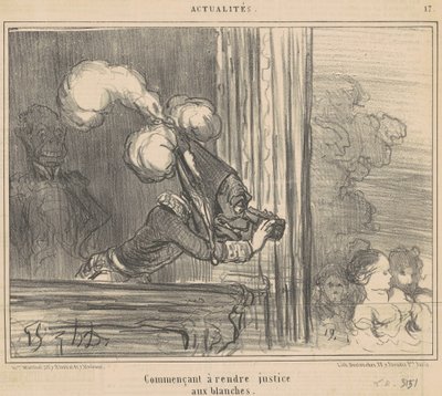 Börjar göra rättvisa åt vita kvinnor av Honoré Daumier