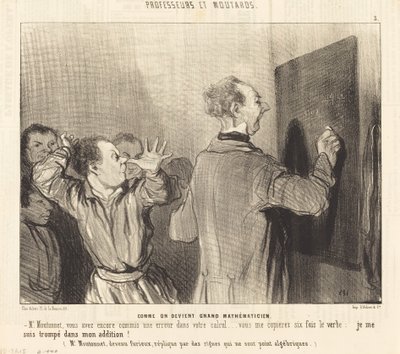 Hur man blir en stor matematiker av Honoré Daumier