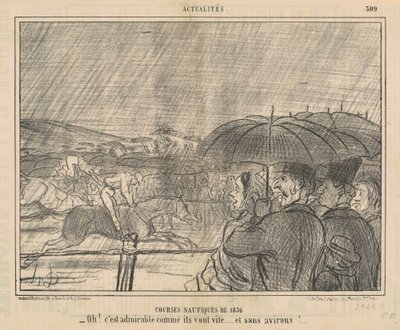 1856 Båtkapplöpningar av Honoré Daumier
