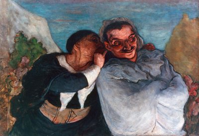 Crispin och Scapin, c1863-1865 av Honoré Daumier