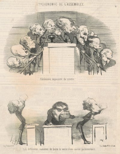 Stora omröstningsceremonin av Honoré Daumier