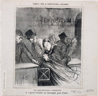 Skisser tagna på utställningen - En förbättring att göra av Honoré Daumier