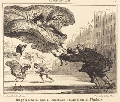 Risk för att bära ballongunderklänningar... av Honoré Daumier