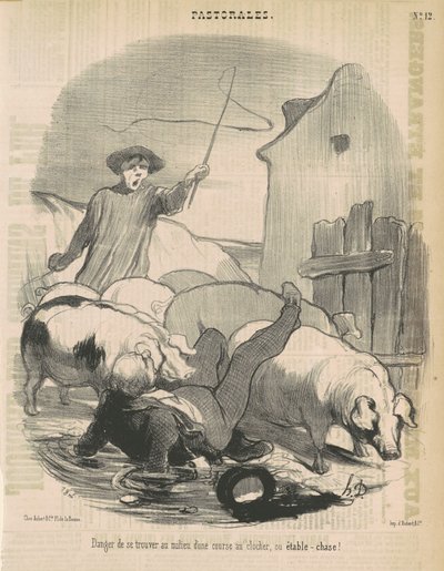 Risk för att vara mitt i en tornlopp av Honoré Daumier