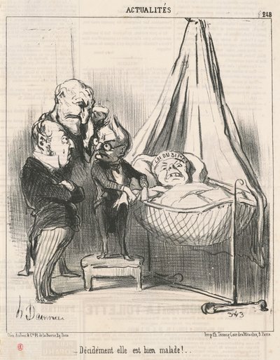 Hon är definitivt sjuk! av Honoré Daumier