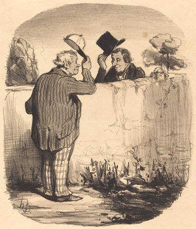 två goda grannar av Honoré Daumier