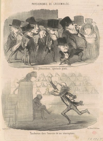 Två fenomen, gratis show... av Honoré Daumier