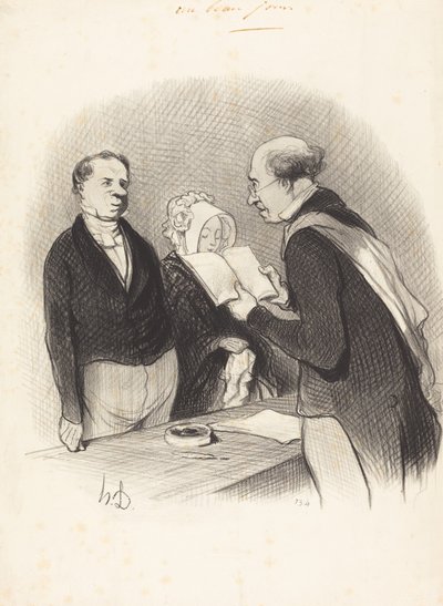 Framför borgmästaren av Honoré Daumier